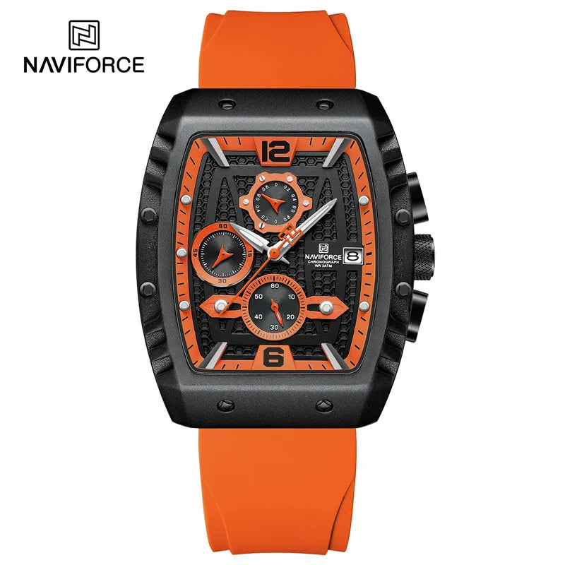 NAVIFORCE Men's Luxury Watch Waterproof Military Clock Chronograph