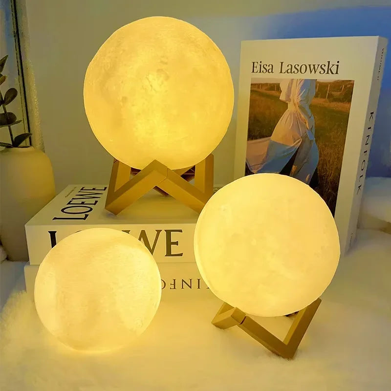 Galaxy Moon Night Light