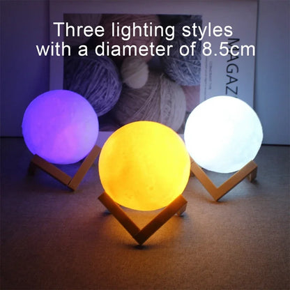 Galaxy Moon Night Light